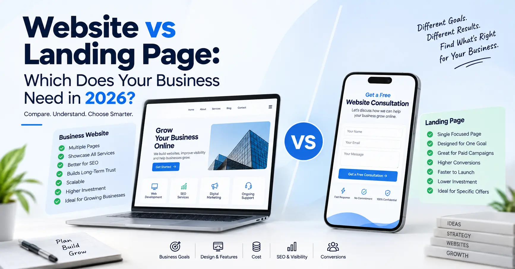 Website vs Landing Page: Which Does Your Business Need in 2026?