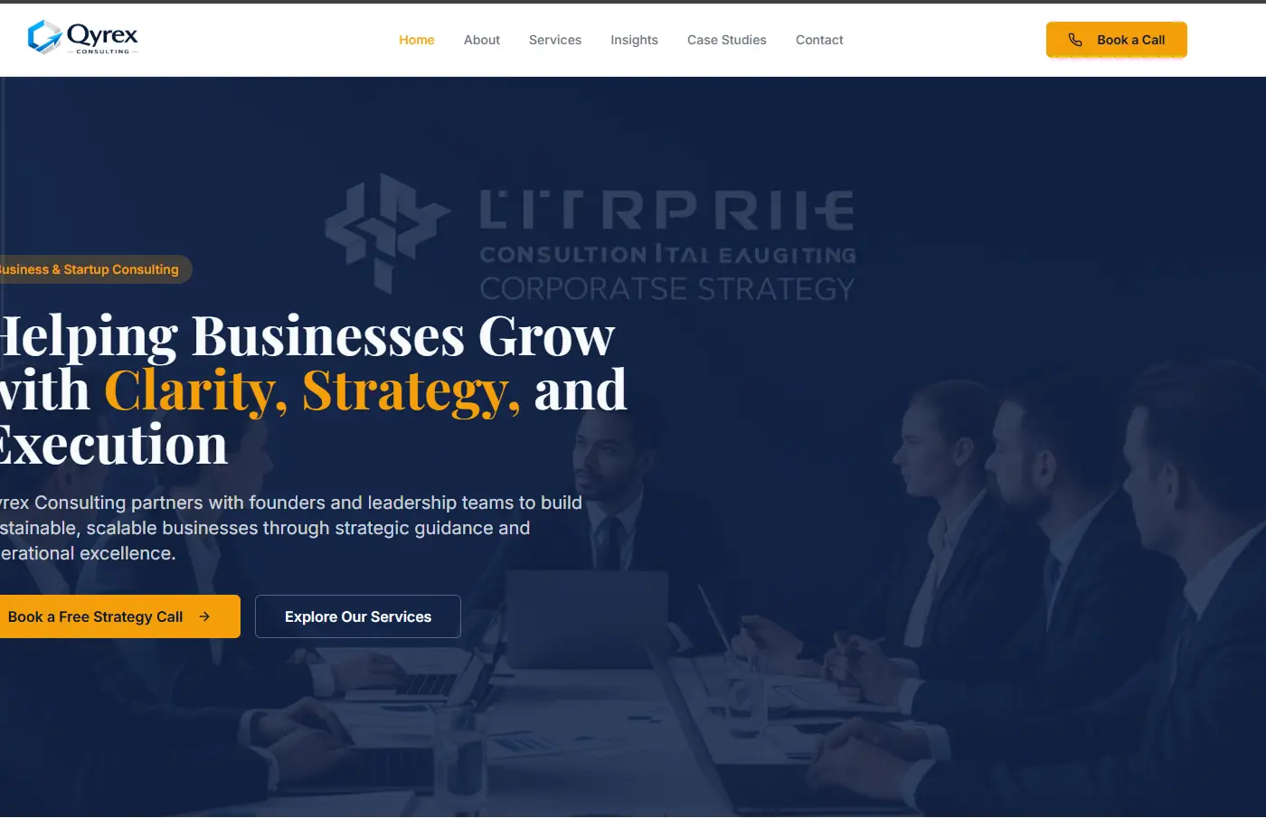 Qyrex Consulting Website & CMS Platform
