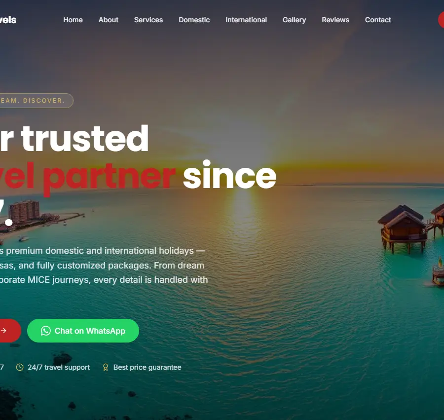 Gia Travels – Travel Agency Website