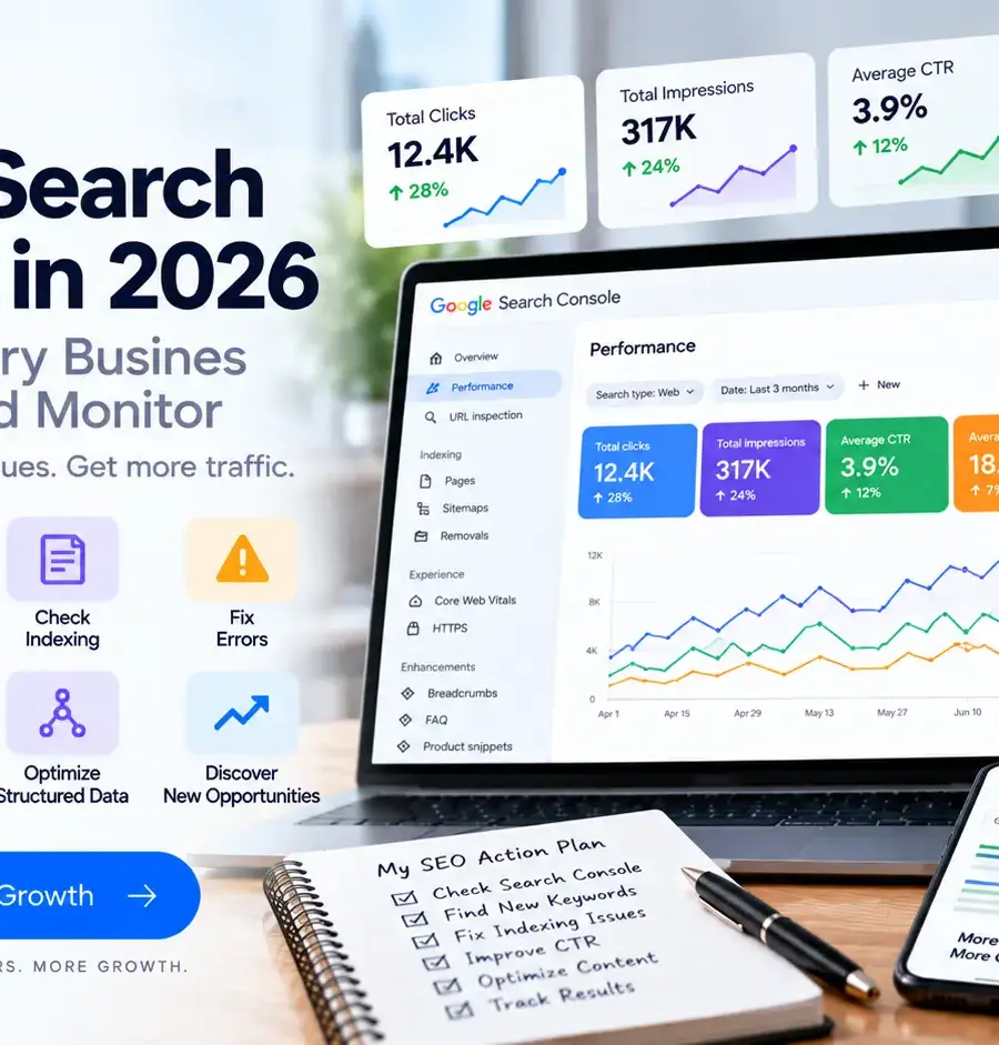 Google Search Console in 2026: 12 Reports Every Business Website Should Monitor