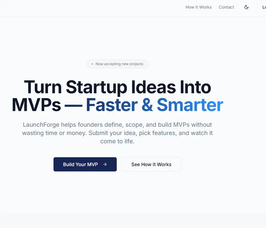 LaunchForge – Startup MVP Builder Platform